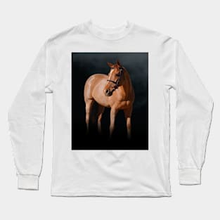 Horse on a Black Background Long Sleeve T-Shirt